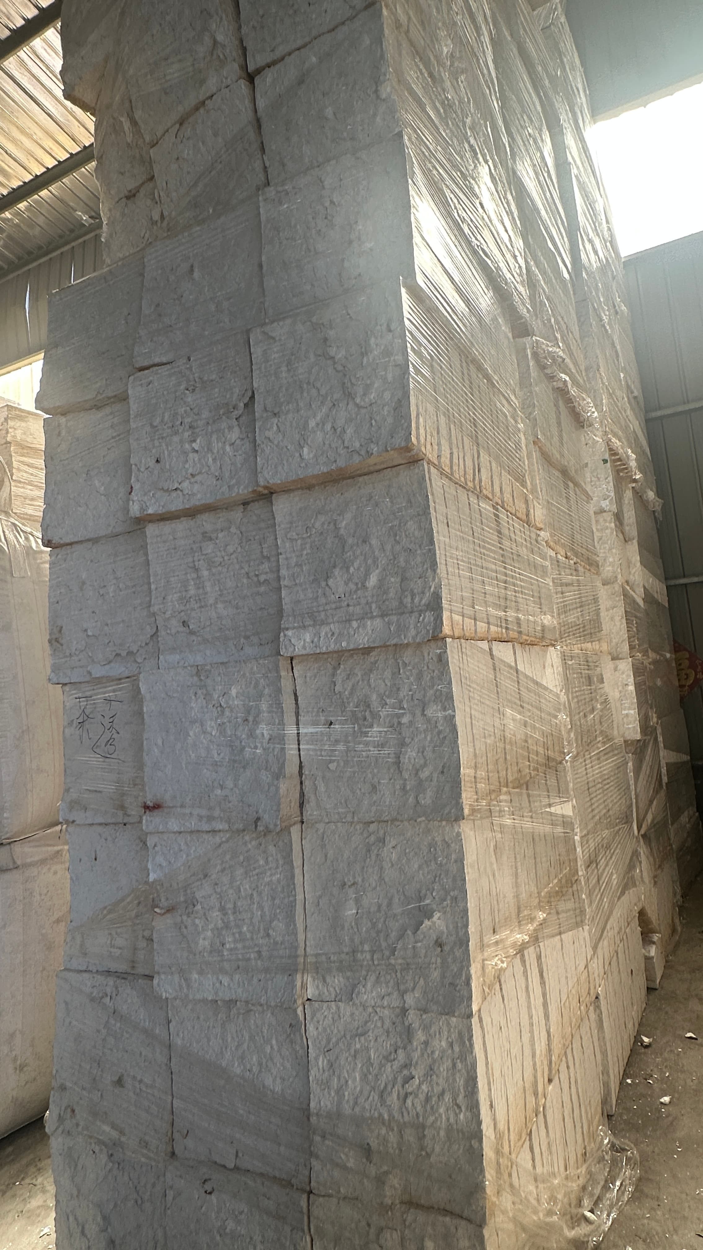 Recycled plastic feedstock area