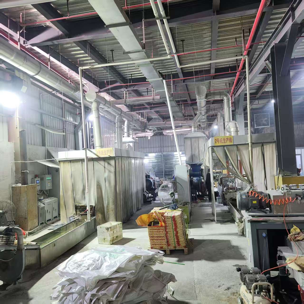 Extrusion equipment in the factory